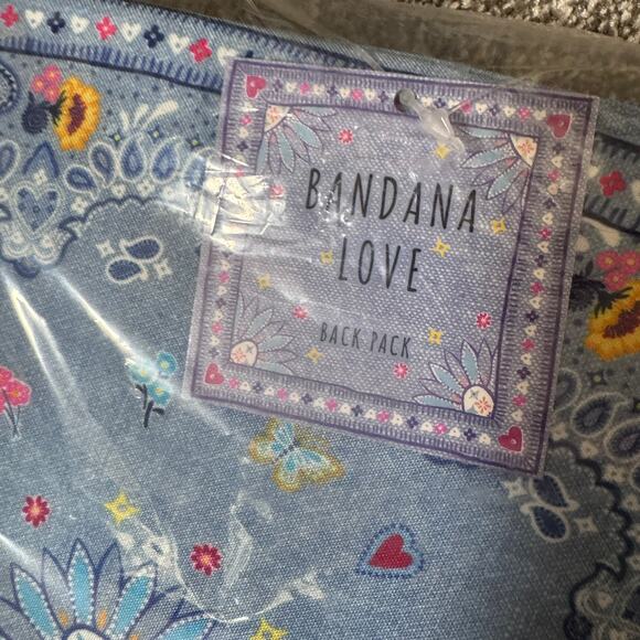 Brighton Bandana Love Backpack D30343 GWP NEW Factory Sealed Blue Paisley